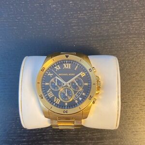 Michael Kors Men's Brecken Gold Tone Chronograph Watch